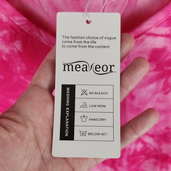 NWT Measeor Tie Dye Soft Stretchy Asymmetric Dress sz S - Picture 6 of 7